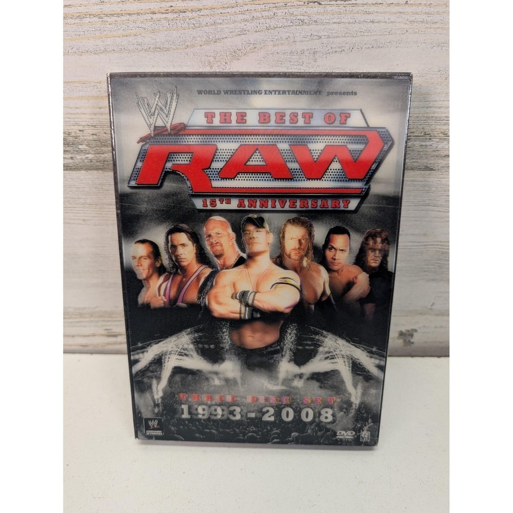 WWE Raw Video DVD Black WWE Wrestling‎ Best Of 15th Anniversary 3 Disc 1993-2008